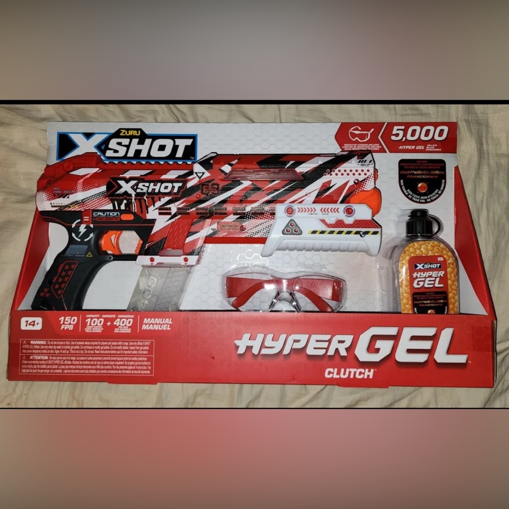 Zuru X Shot Hyper Gel Clutch Blaster New 5,000 Pellets